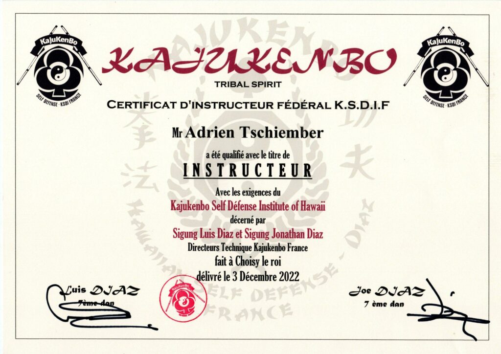 Certificat d'instructeur fédérale