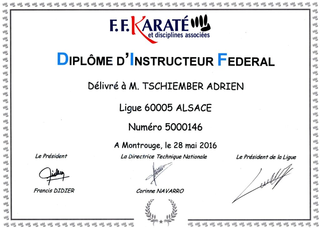 Diplôme d'instructeur générale